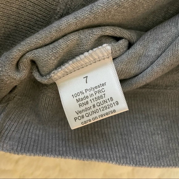 Grey buttoned-down soft sweater - size 7 - Picture 4 of 5